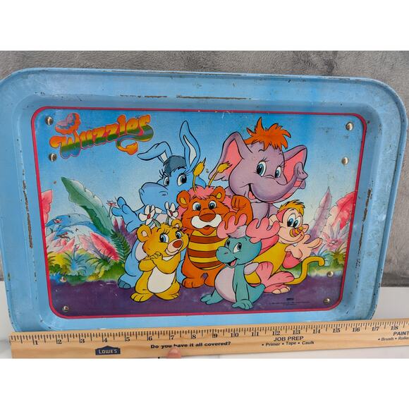 Vintage Wuzzles metal foldable tray 1985 Hasbro Made in USA 80s Disney - Picture 3 of 11